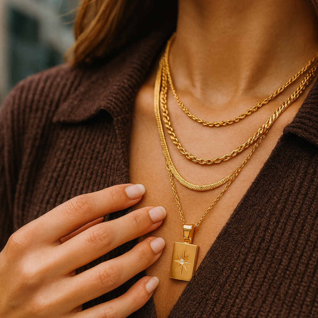 Celestial Star Gold Necklace