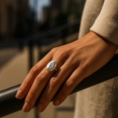 Baroque Pearl Gold Ring