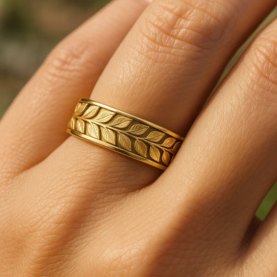 Fern Trail Gold Ring