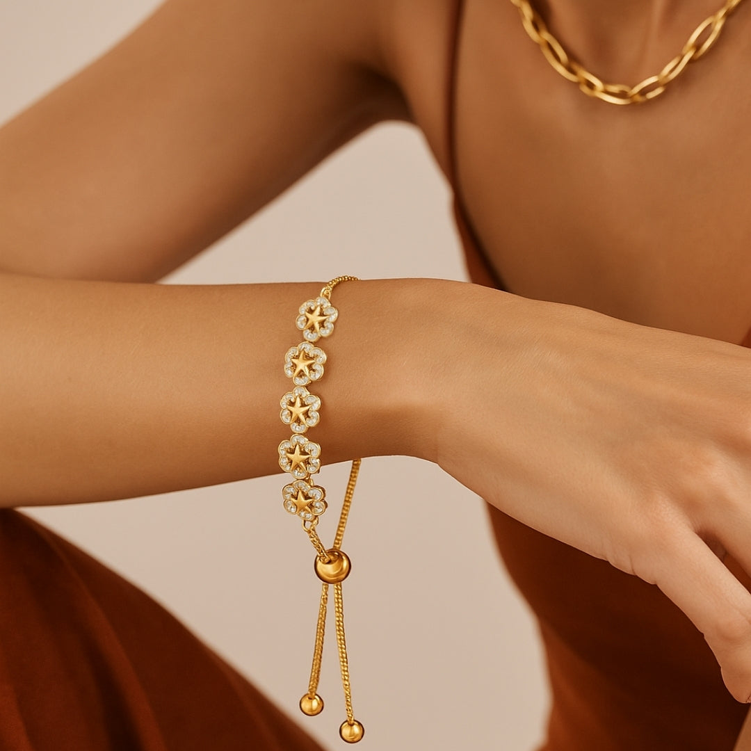 Sparkling Star Petal Bracelet