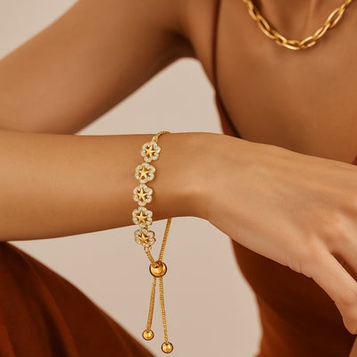 Sparkling Star Petal Bracelet