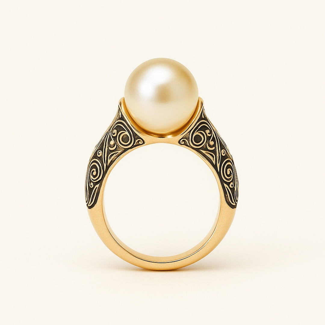 Vintage Pearl Gold Ring