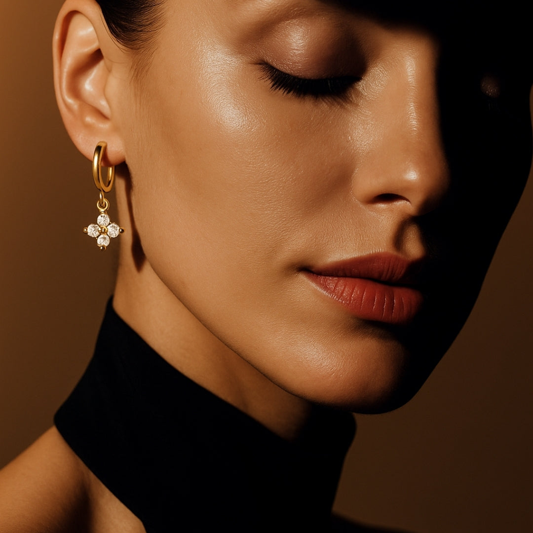 Clover Hoop Earrings