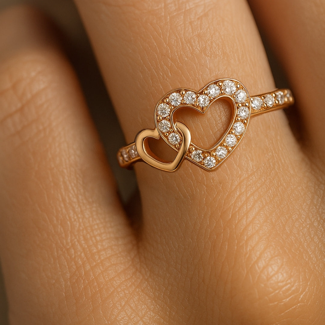 Twin Heart Ring