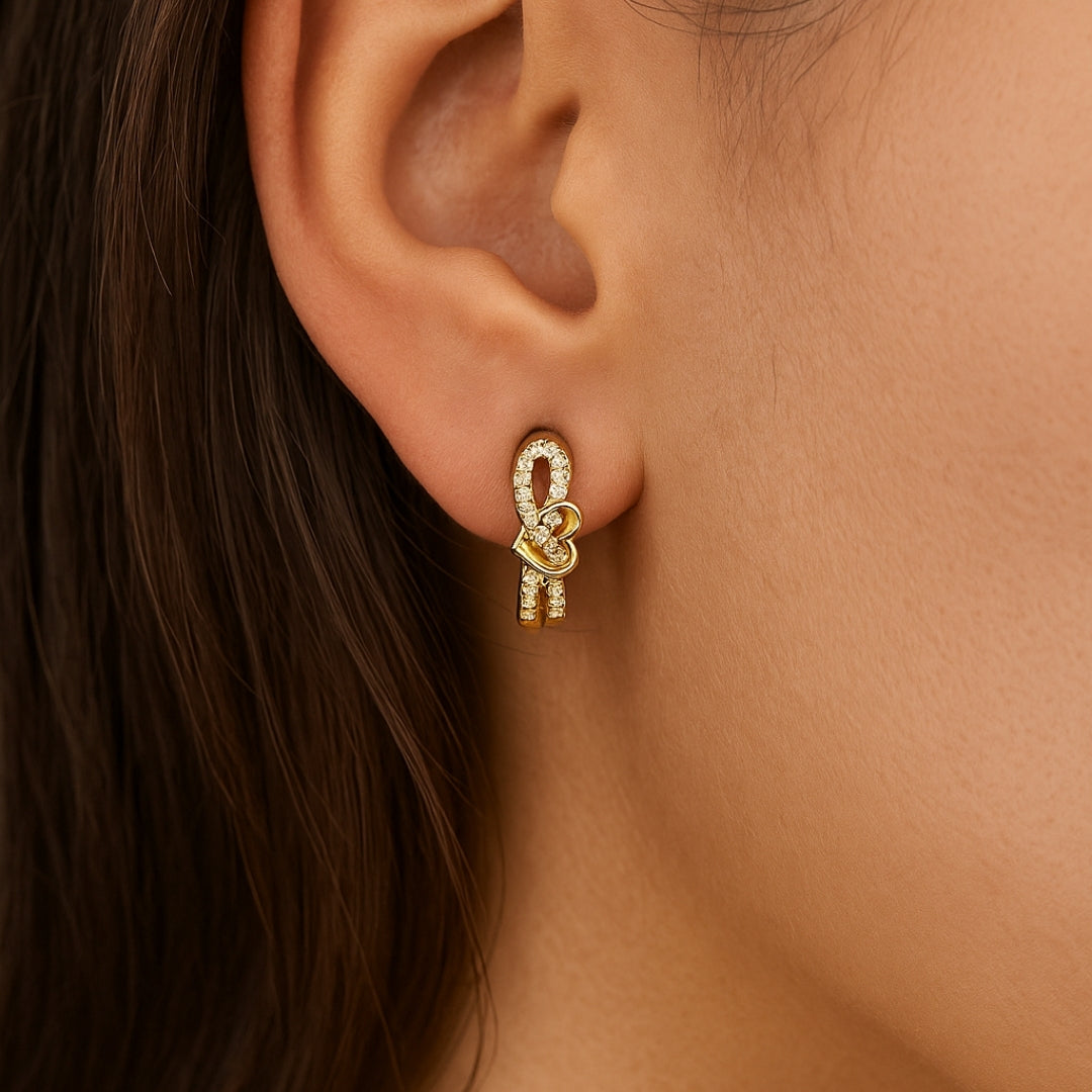 Infinity Heart Hoop Earrings