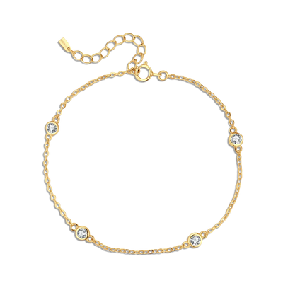 Elegant Four Diamonds Bracelet