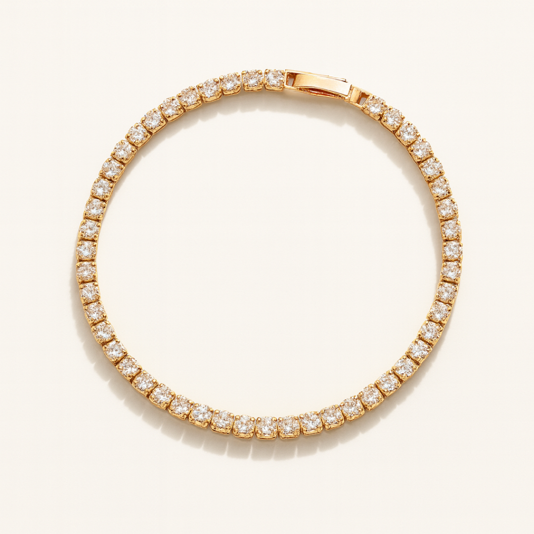 Brilliant Line Gold Bracelet