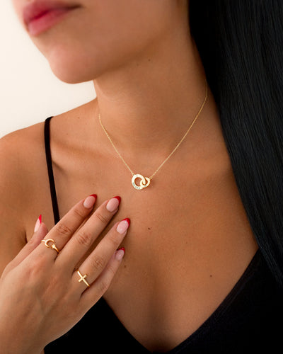 Celestial Sun and Moon Couple Ring