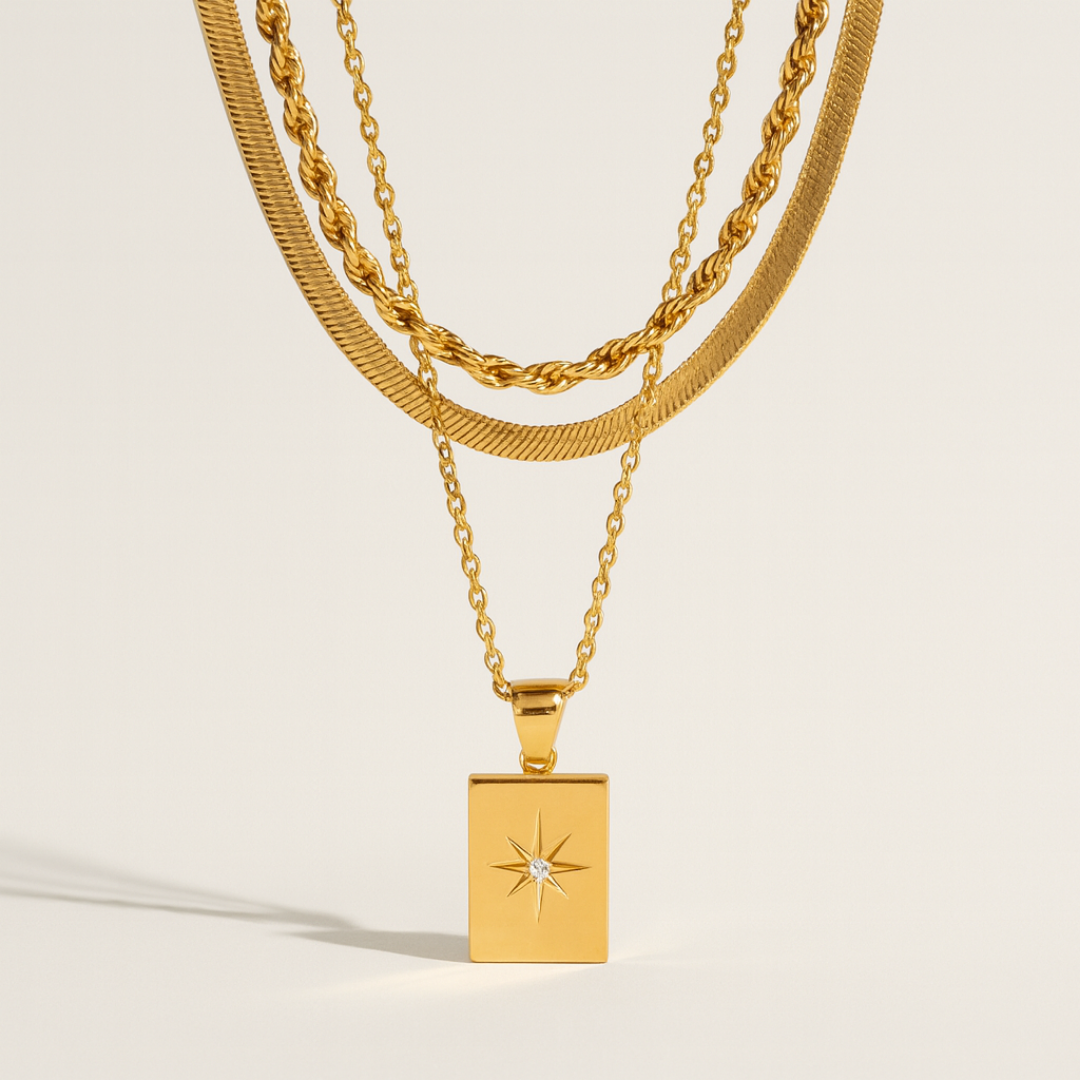 Celestial Star Gold Necklace