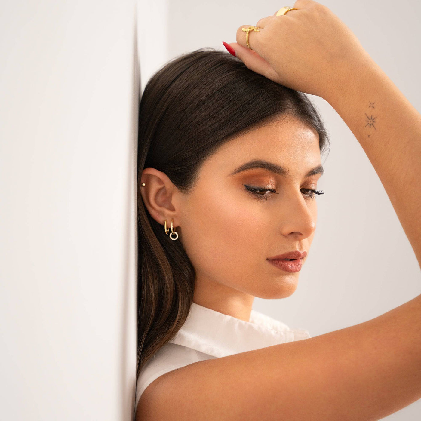 Classic Interlocking Hoops Earrings in Sterling Silver