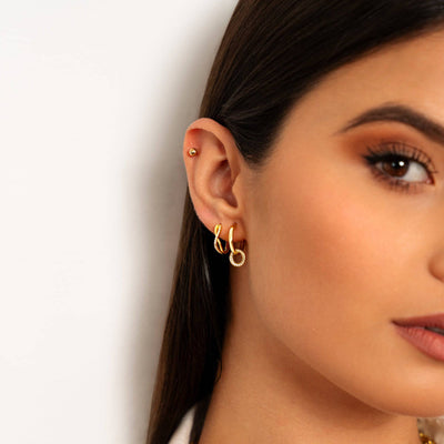 Classic Interlocking Hoops Earrings in Sterling Silver