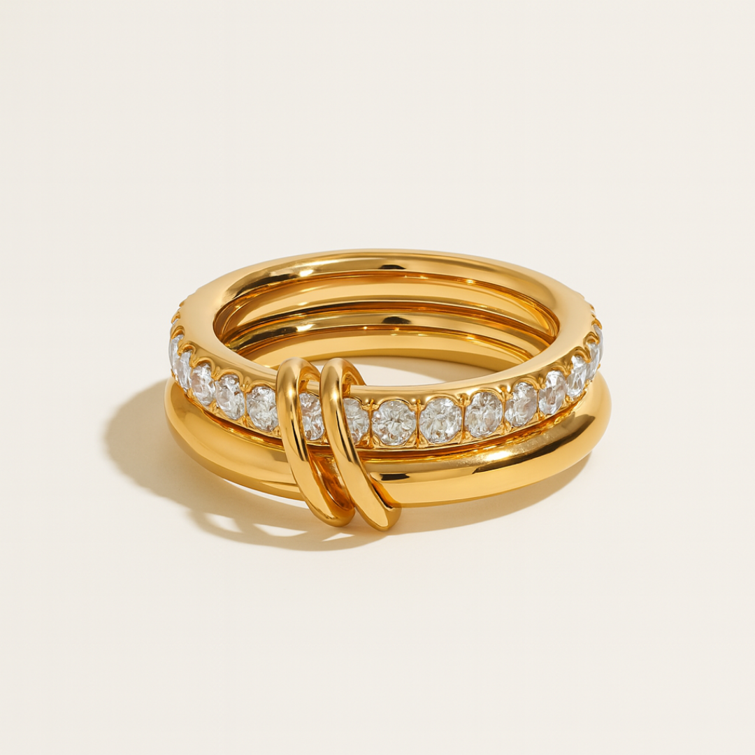 Double Loop Gold Ring