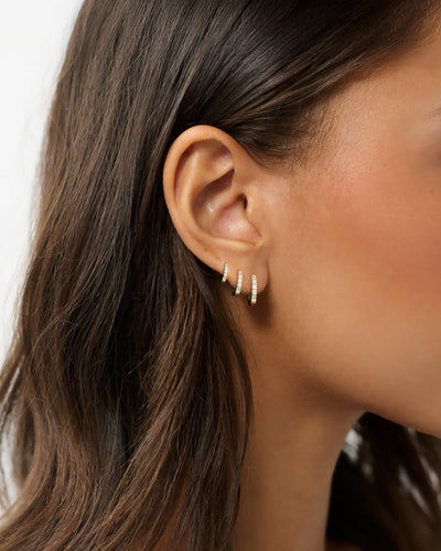 Triple Hoop Earrings - Elegant Gold Plated