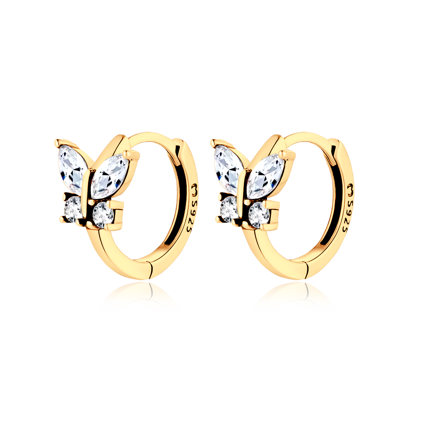 Exquisite Crystal Butterfly Dangle Earrings for Women
