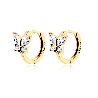 Exquisite Crystal Butterfly Dangle Earrings for Women
