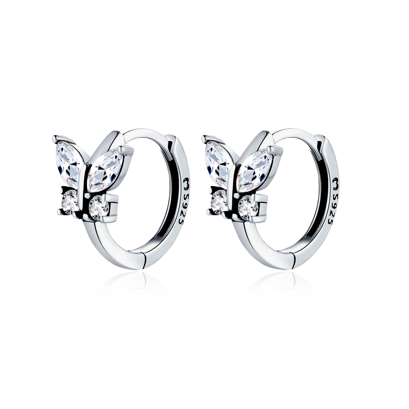 Exquisite Crystal Butterfly Dangle Earrings for Women