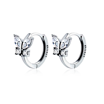 Exquisite Crystal Butterfly Dangle Earrings for Women
