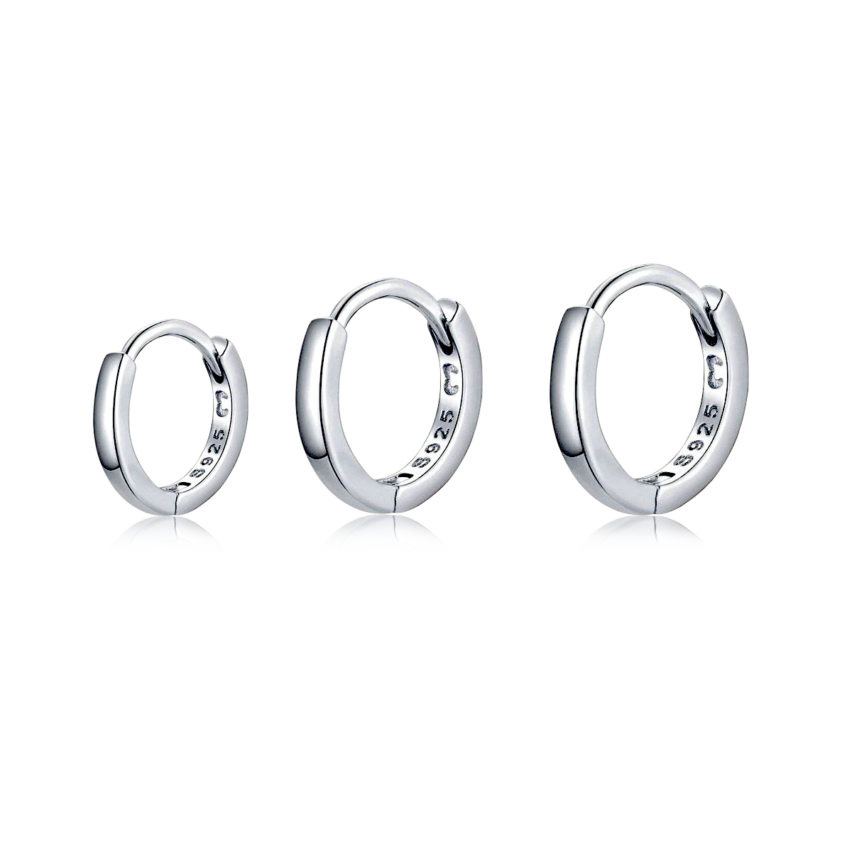 Hoops Trio Earrings - Set of Three Different Sized Hoop Earrings