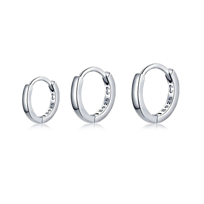 Hoops Trio Earrings - Set of Three Different Sized Hoop Earrings