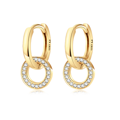 Classic Interlocking Hoops Earrings in Sterling Silver