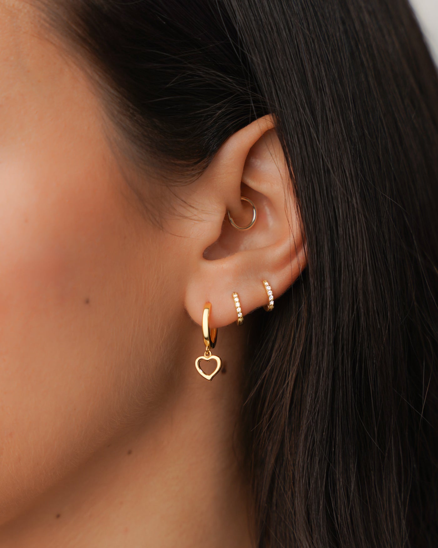 Triple Hoop Earrings - Elegant Gold Plated