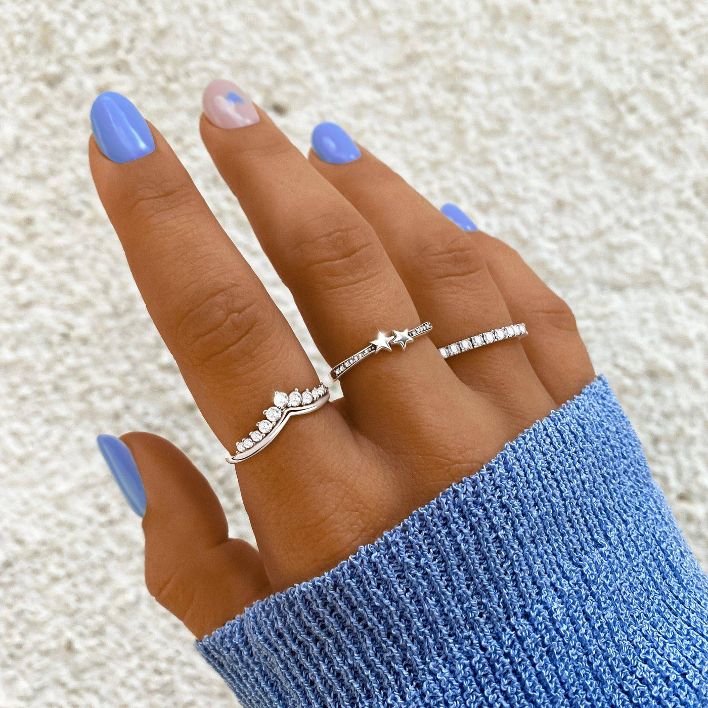 Zirconia Crown Ring - Elegant Statement Piece