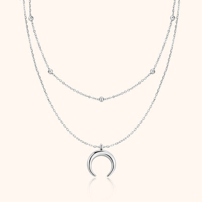 Elegant Half Moon Balls Necklace for Women