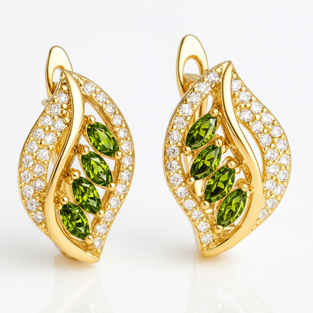 Olive Crystal Leaf Drops