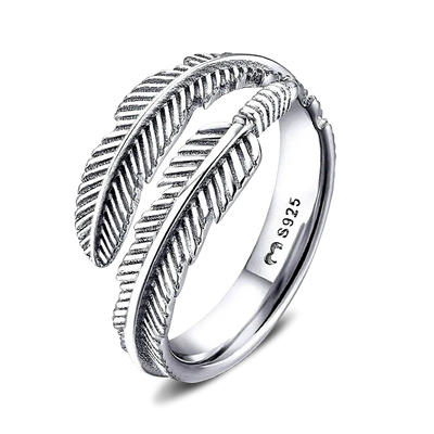Adjustable Silver Fern Ring