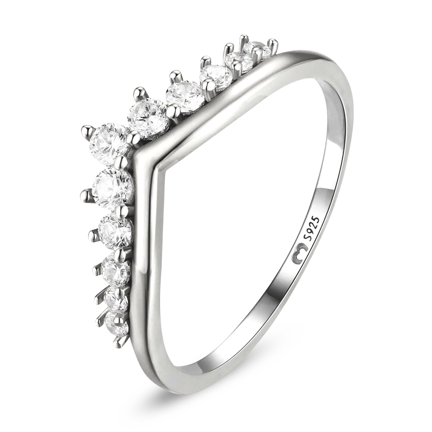 Zirconia Crown Ring - Elegant Statement Piece