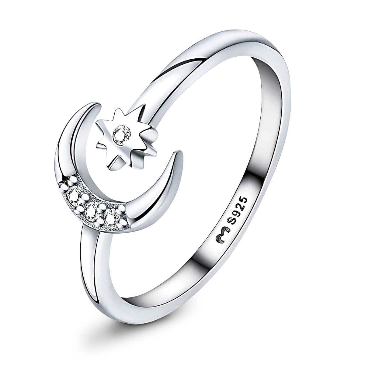 Celestial Sun and Moon Couple Ring