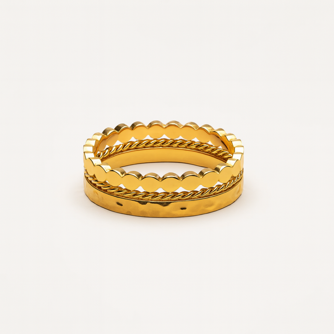 Rope Edge Gold Ring