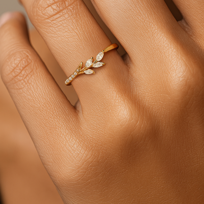 Marquise Vine Open Ring