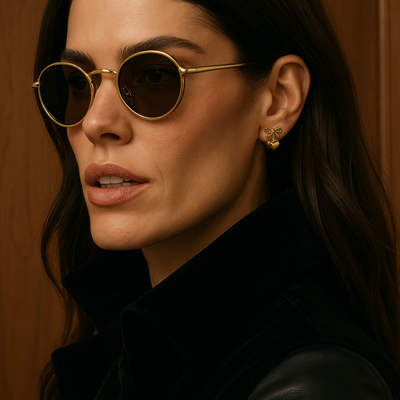 Bow Heart Stud Earrings