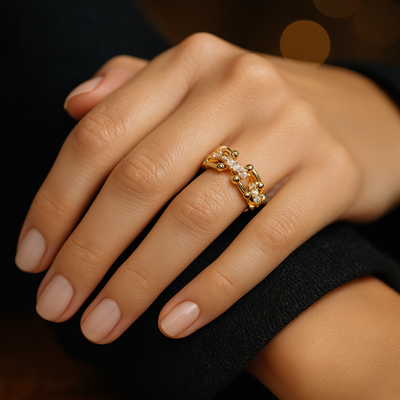 Chain Glow Gold Ring
