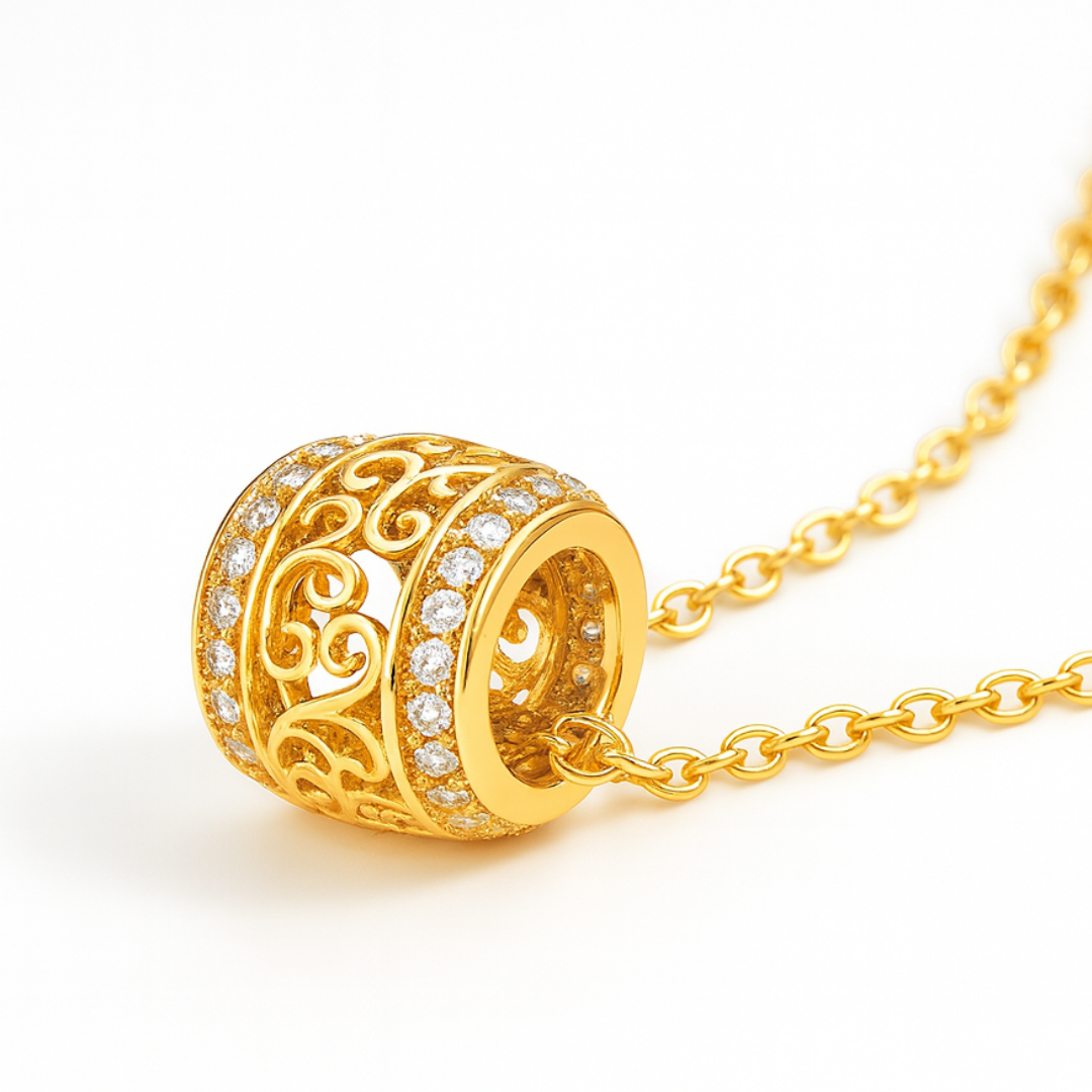 Scrollwork Bead Necklace