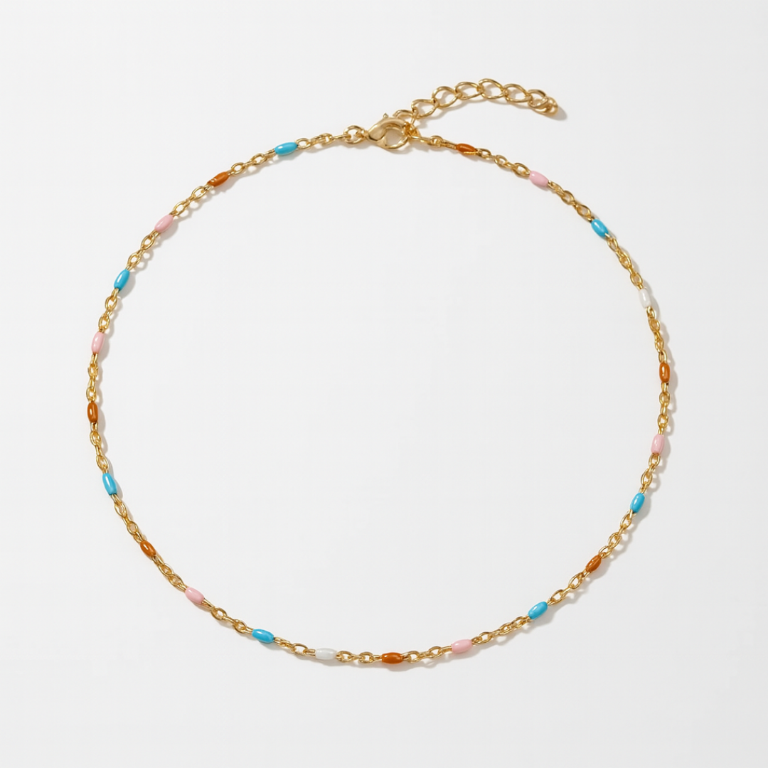 Tiny Colors Gold Necklace