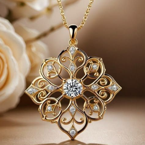 Mandala Crystal Necklace