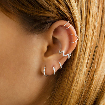 Triple Hoop Earrings - Elegant Gold Plated