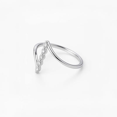 Sleek Open V Ring
